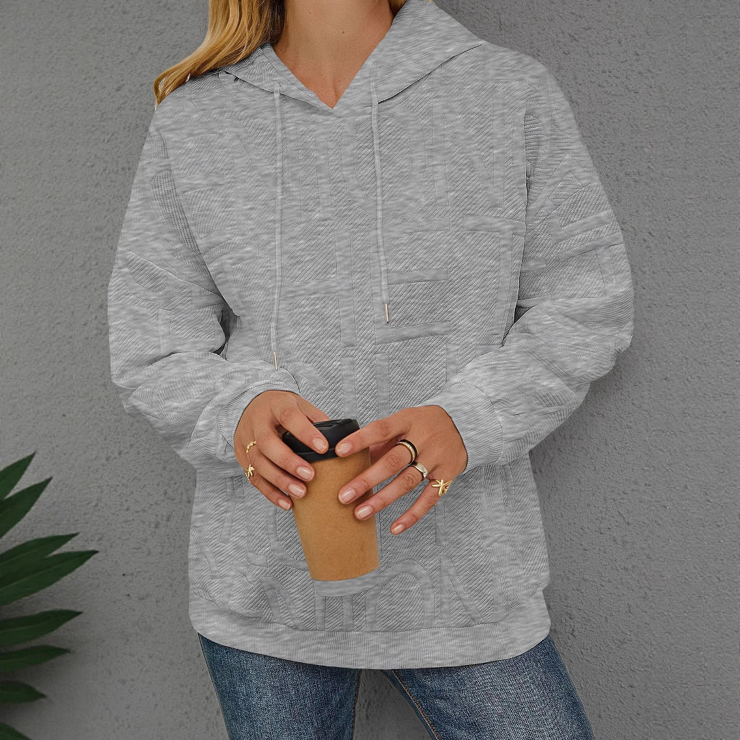 Damen Oversize Kapuzenpullover mit strukturiertem Design Drune