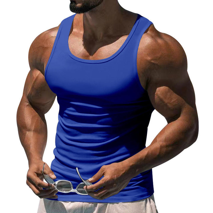 Herren nan figurbetontes funktionales Tanktop mit hohem Armausschnitt und Stretchjersey Drune