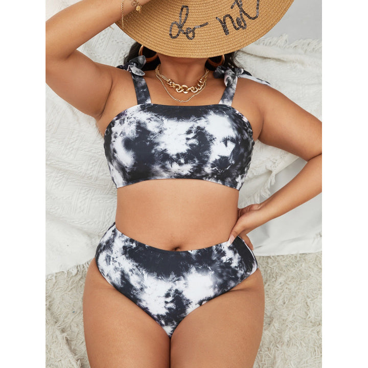 Damen Bikini-Set mit hohem Bund und trendy Crop-Oberteil Drune