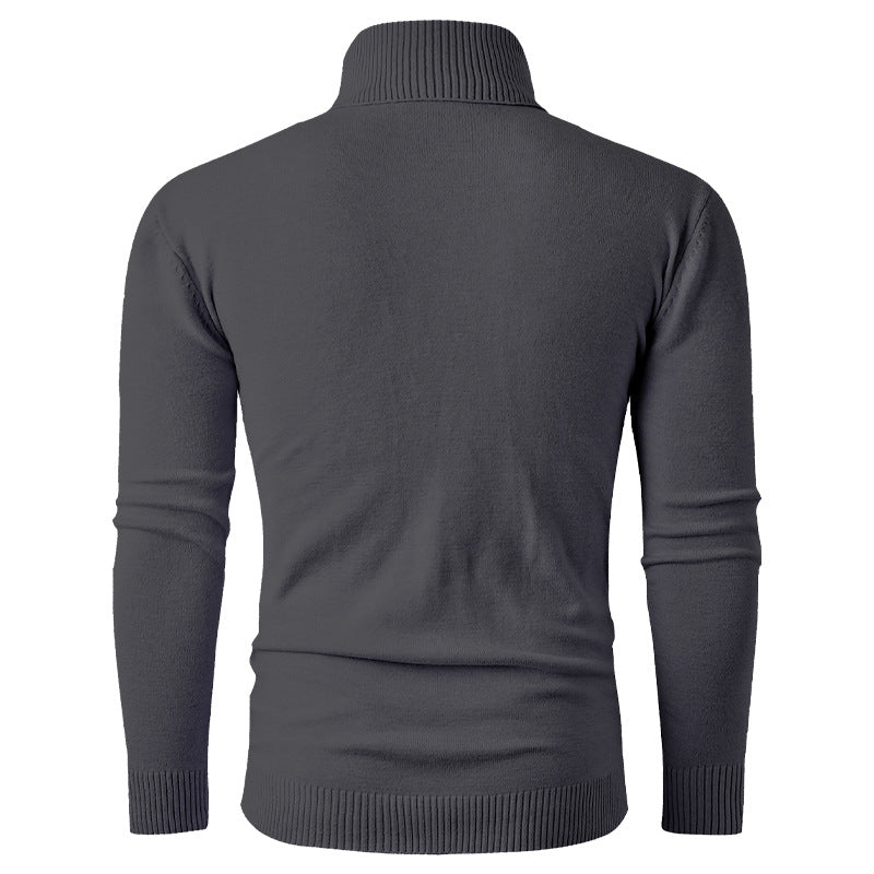 Herren stylischer Rollkragenpullover mit strukturiertem Zopfmuster und hochabschließendem Kragen Drune