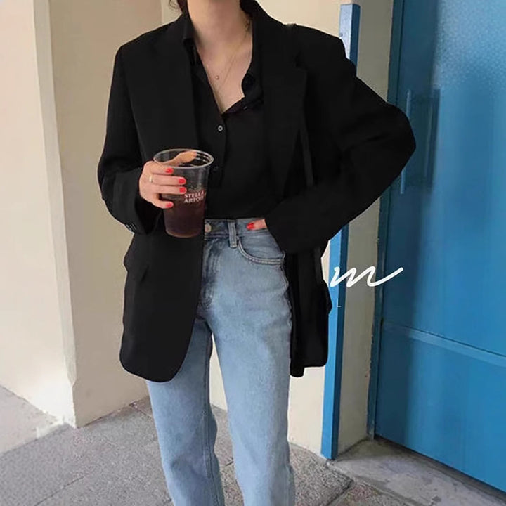 Damen eleganter Oversized-Blazer mit lässigem Schnitt und feinen Details Drune