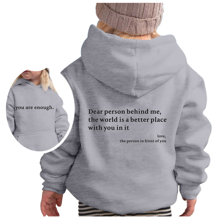 Damen Kapuzenpullover mit motivierendem Schriftzug und lässigem Schnitt Drune