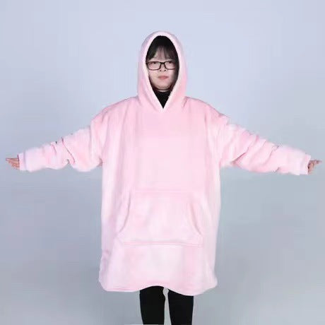 Damen Großer Kapuzenpullover mit kuscheligem Fleece und praktischen Taschen Drune