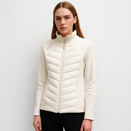 Damen gesteppte Sportjacke mit hohem Kragen und funktionalen Reißverschlusstaschen Drune