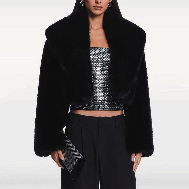 Drune | Kunstpelzjacke - Glamouröse Abendoberbekleidung - Polyester-Mischung - Schicke Winterbekleidung