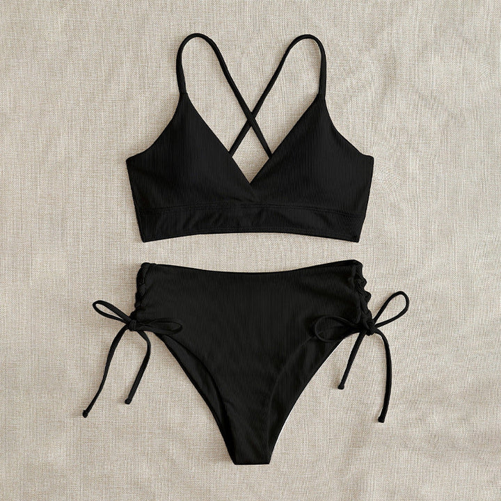 Damen Bikini-Set mit verstellbaren Trägern und raffinierten Schnürdetails Drune