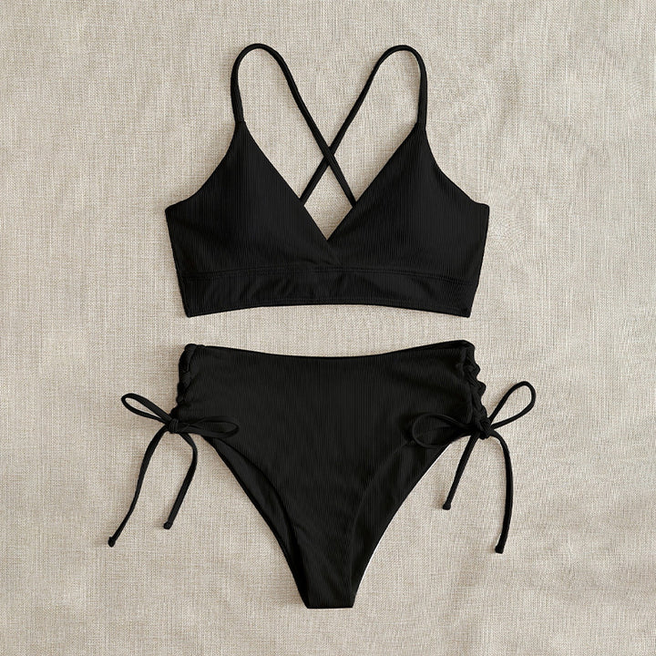 Damen Bikini-Set mit verstellbaren Trägern und raffinierten Schnürdetails Drune