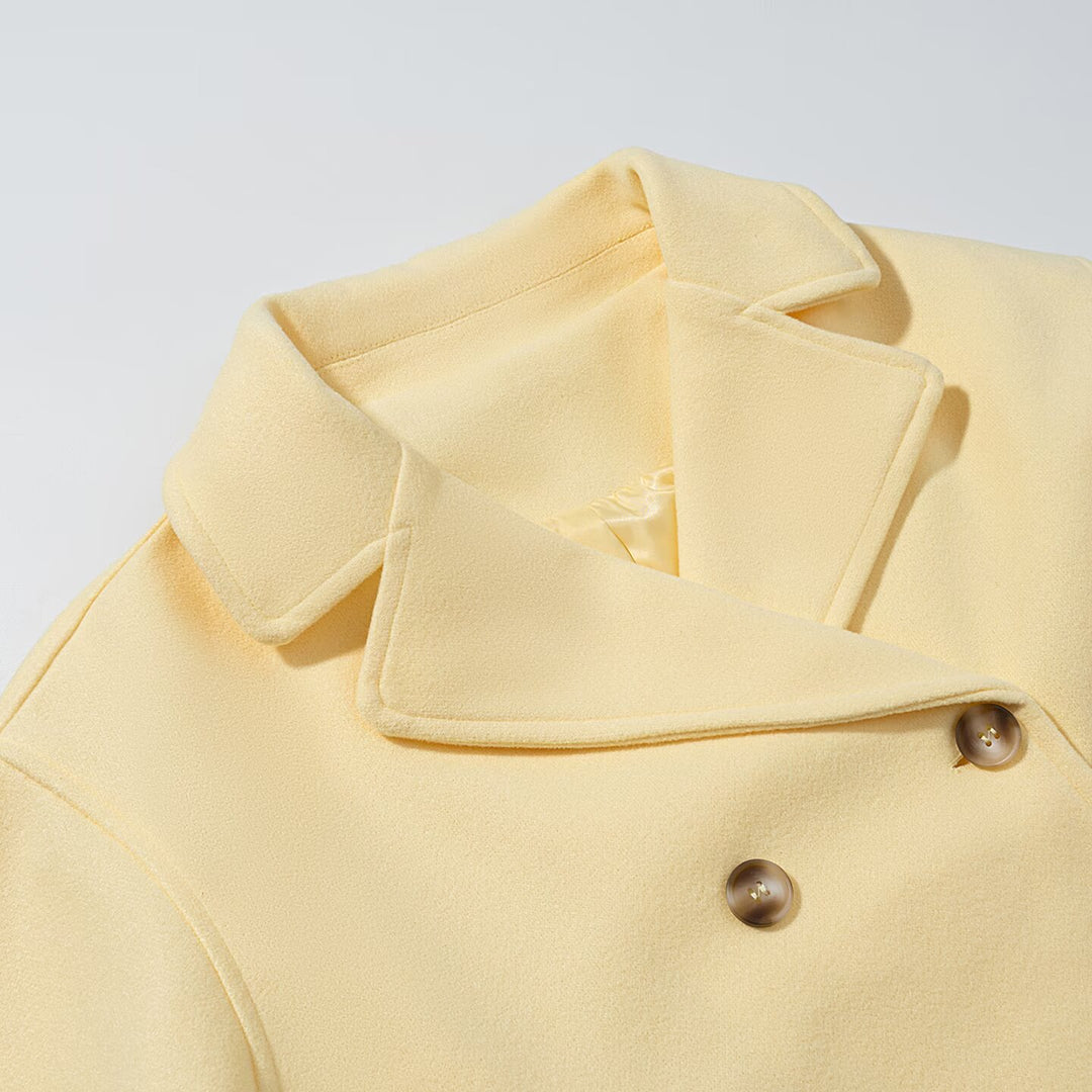 Damen elegante Übergangsjacke mit doppelter Knopfleiste und weichem Obermaterial Drune
