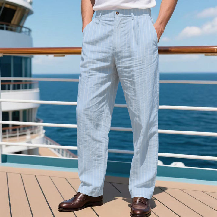 Herren elegante Streifen-Hose Drune