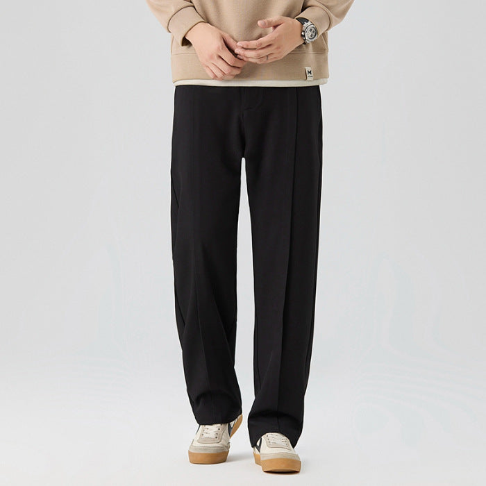 Herren elegante und bequeme Chinohose mit Falten Drune