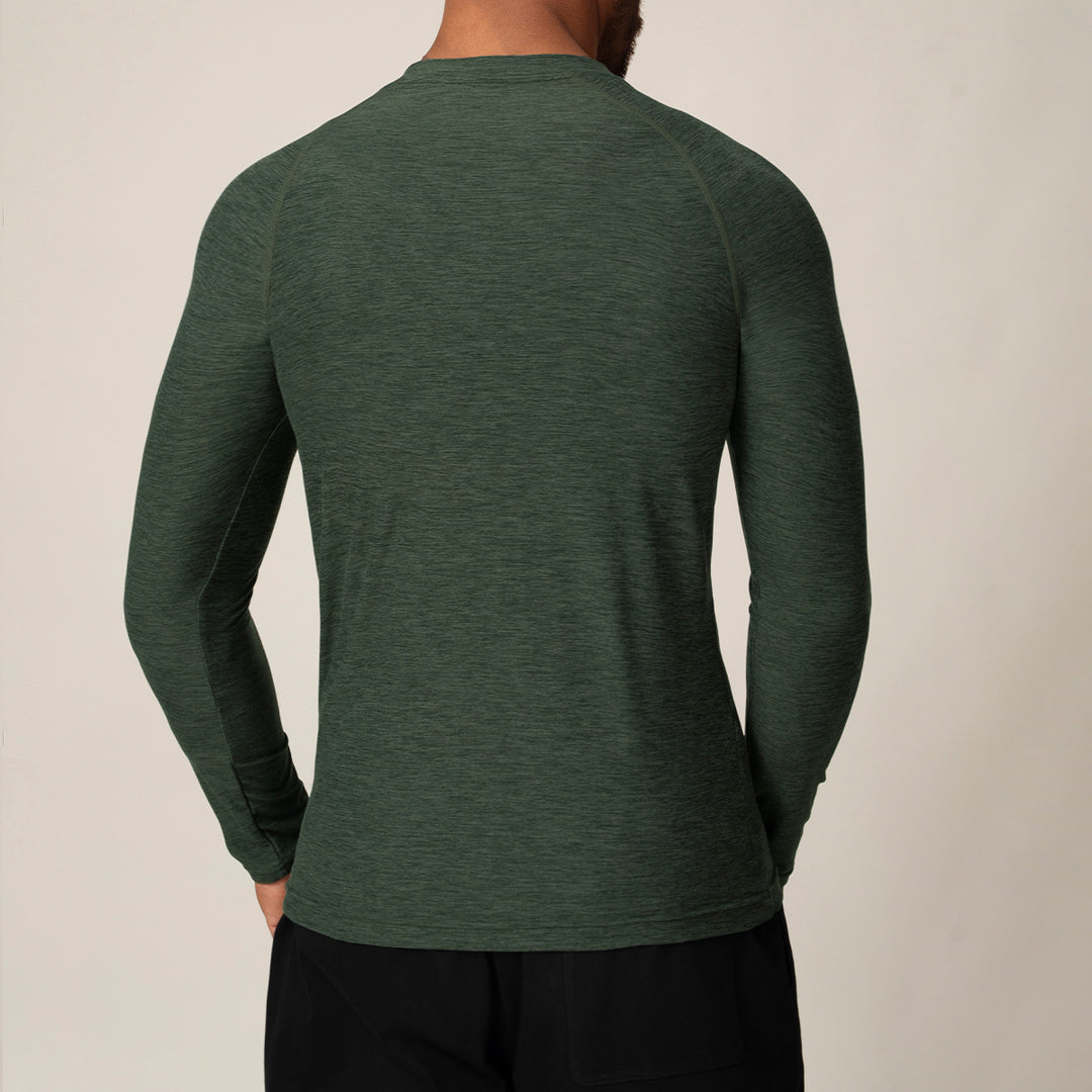 Herren Langarmshirt mit Knopfleiste Drune