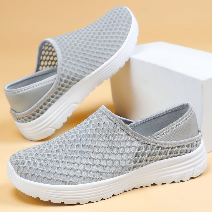 Damen nan atmungsaktive Mesh-Slip-On Clog-Sneaker mit Memory-Fußbett und dämpfender EVA-Sohle Drune