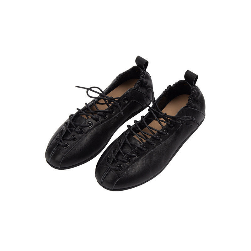 Damen Freizeit-Sneaker aus feinem Leder mit raffiniertem Geflecht Drune