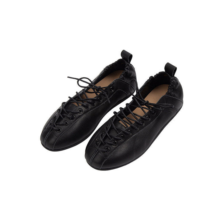 Damen Freizeit-Sneaker aus feinem Leder mit raffiniertem Geflecht Drune