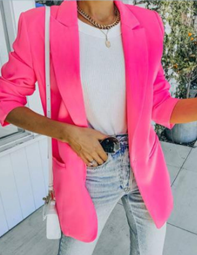 Damen Eleganter Oversized Blazer mit strukturiertem Schnitt und lässigen Details Drune