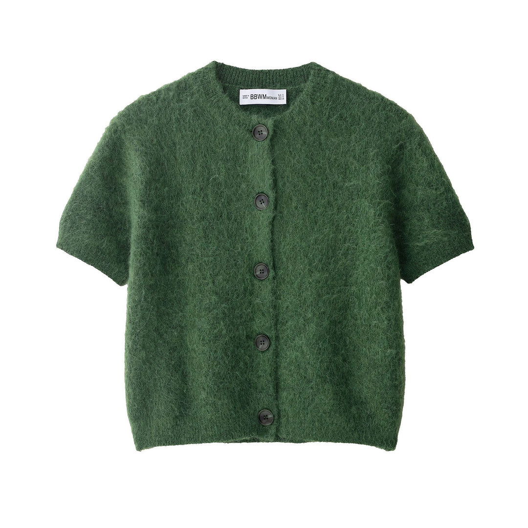 Damen leichte Kurzarm-Strickjacke Drune