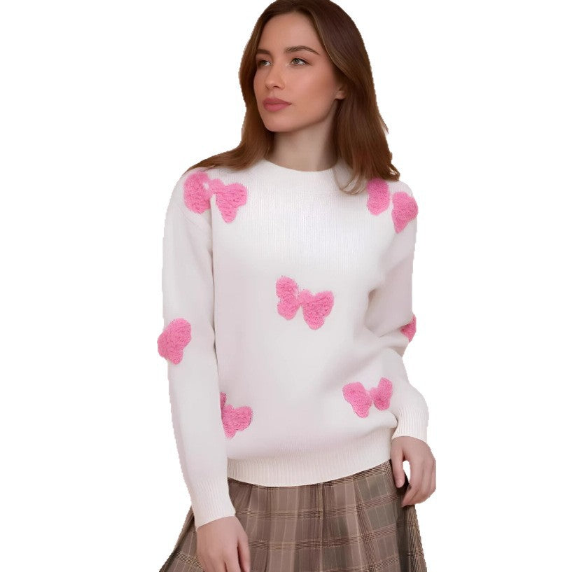 Damen Strickpullover mit verspieltem Herzdesign und lässigem Schnitt Drune
