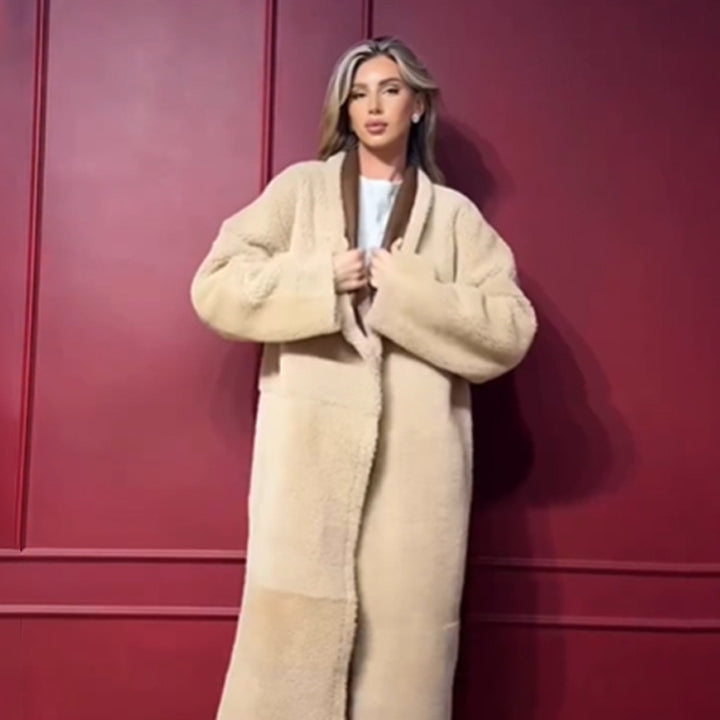 Damen lange, gefütterte Trenchcoatjacke Drune
