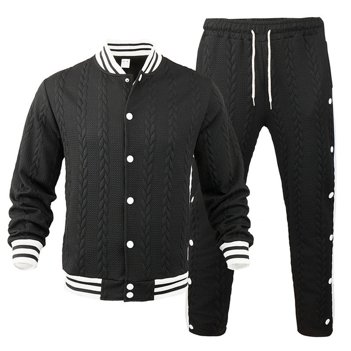 Herren Sportswear-Bomberjacke mit strukturiertem Design und Kontraststreifen Drune