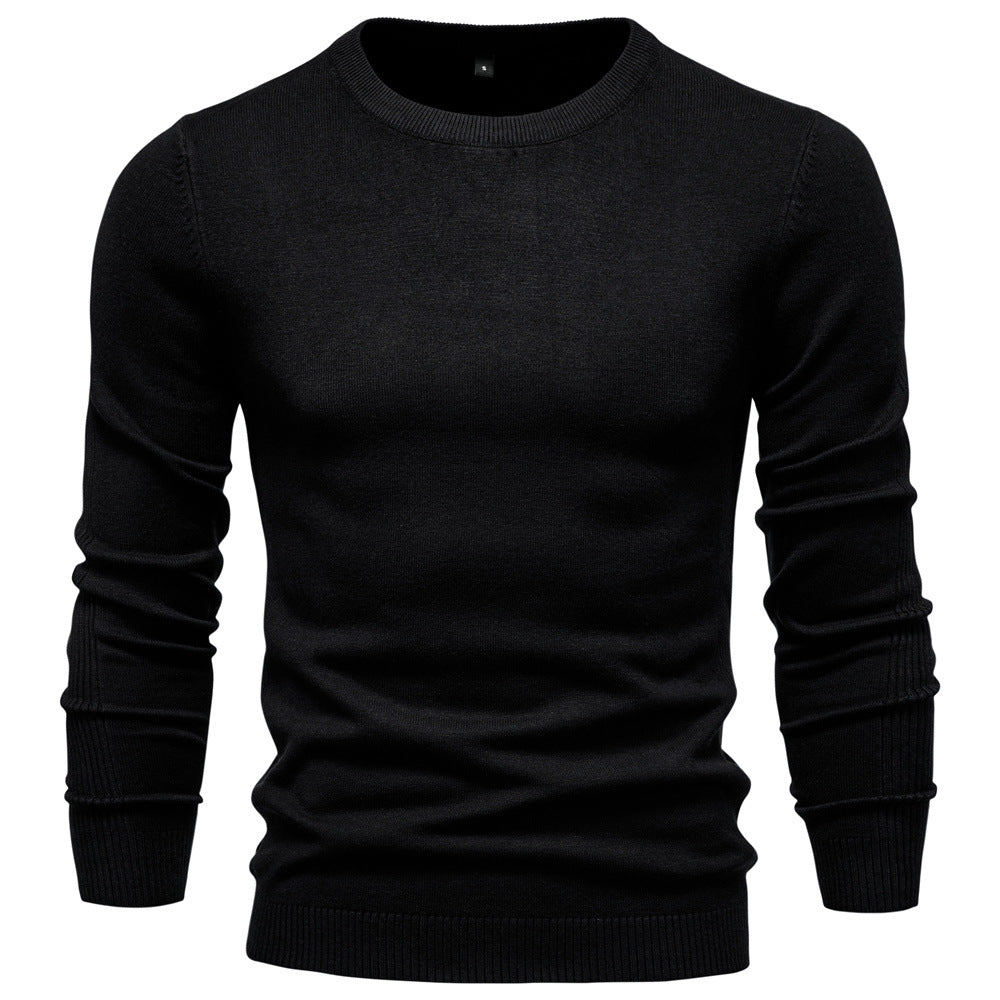 Herren Rundhals Pullover aus hochwertiger Baumwolle Drune
