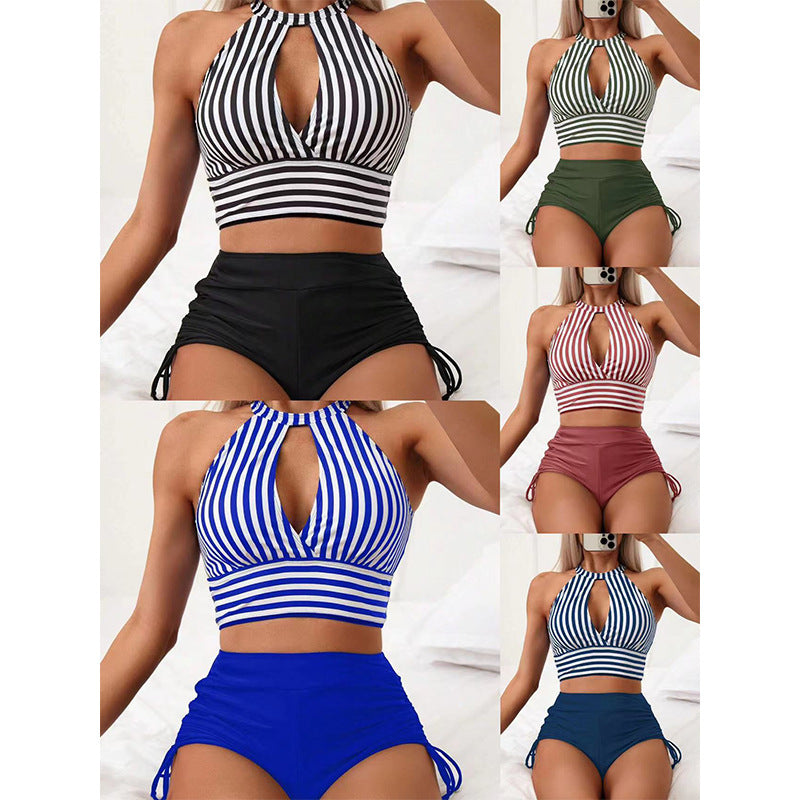 Damen Bikini mit hoch geschnittenem Slip und raffiniertem Cut-Out Drune