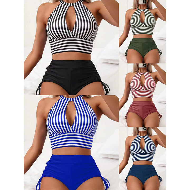 Damen Bikini mit hoch geschnittenem Slip und raffiniertem Cut-Out Drune