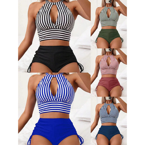 Damen Bikini mit hoch geschnittenem Slip und raffiniertem Cut-Out Drune