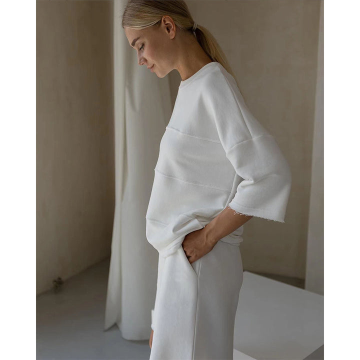 Damen Freizeitset mit lässigem T-Shirt und Shorts Drune