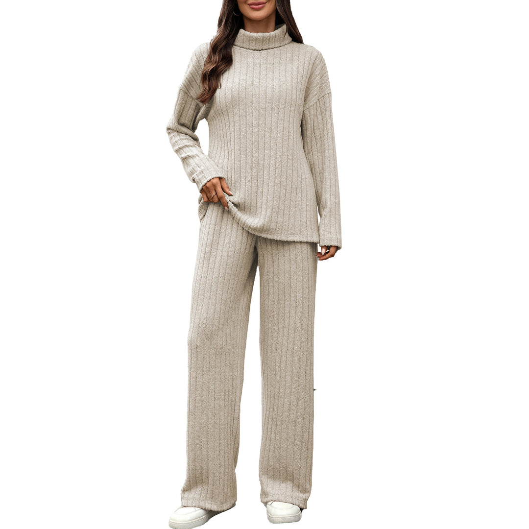 Damen Grobstrick Pullover und Hose Set Drune