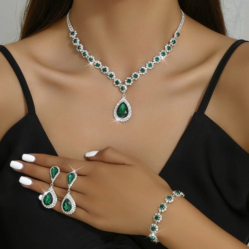Drune | Galvanisiertes Strass-Schmuckset