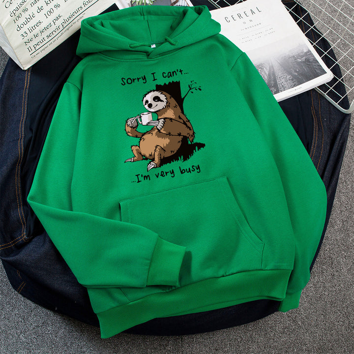 Damen Kapuzensweater mit niedlichem Tiermotiv und verspieltem Spruch Drune