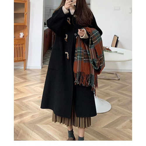 Damen Dufflecoat mit praktischen Taschen und dekorativen Holzknebeln Drune