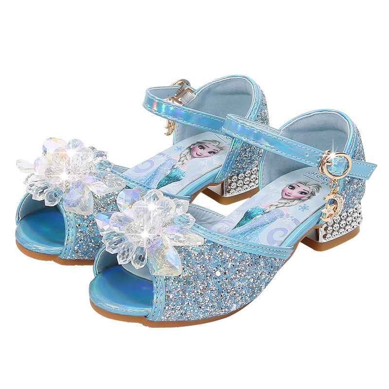 Mädchen Ballerinas mit funkelnden Akzenten und Blumenapplikation Drune