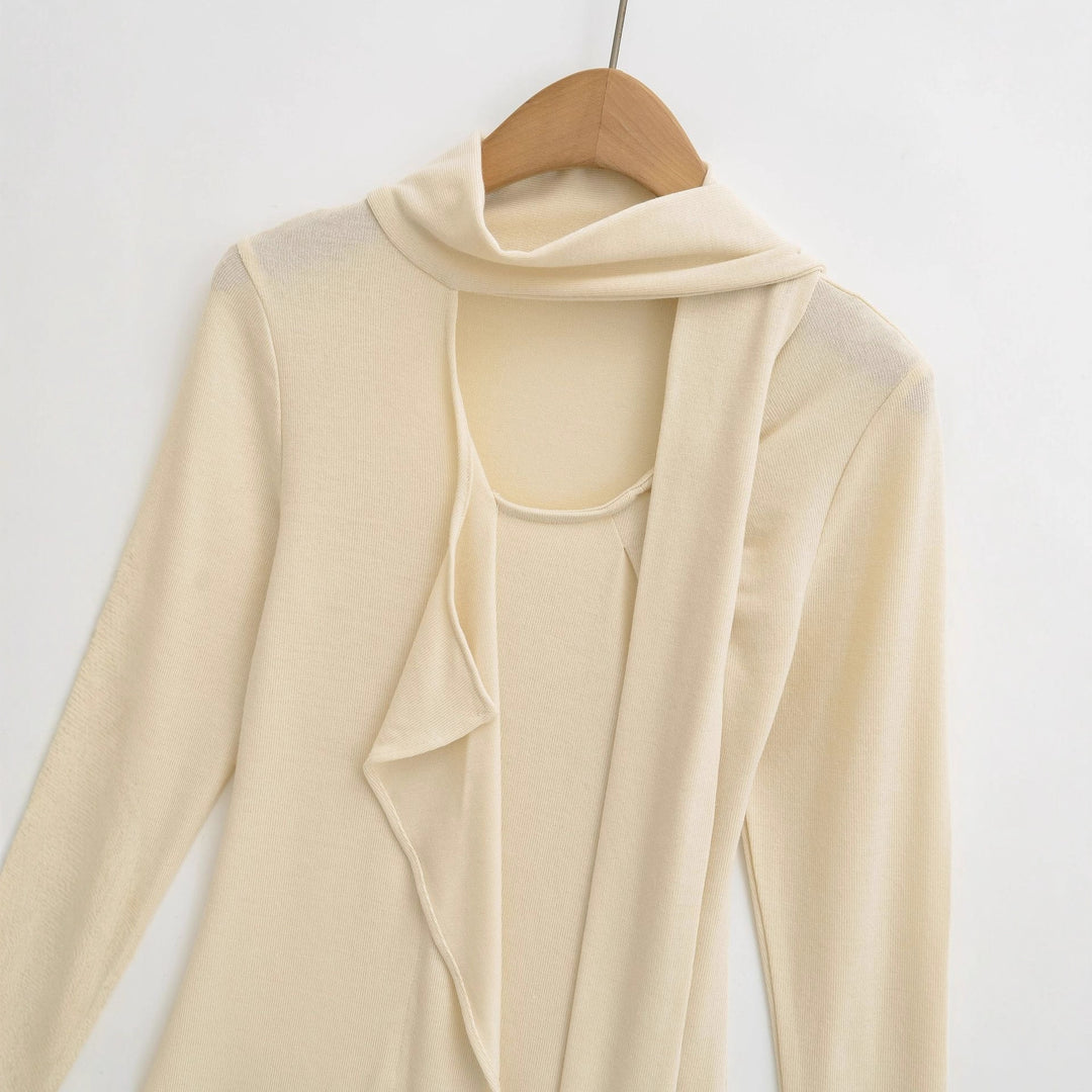 Damen modische Wickeljacke mit Schalkragen Drune