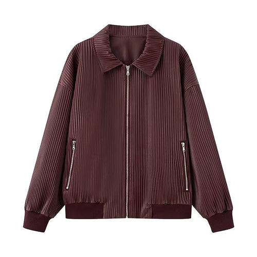Damen Übergangsjacke mit eleganter Rippstruktur und praktischen Taschen Drune
