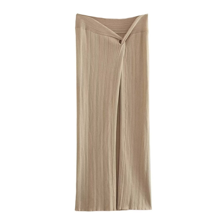 Damen weite Palazzo-Hose mit Wickeldetail Drune