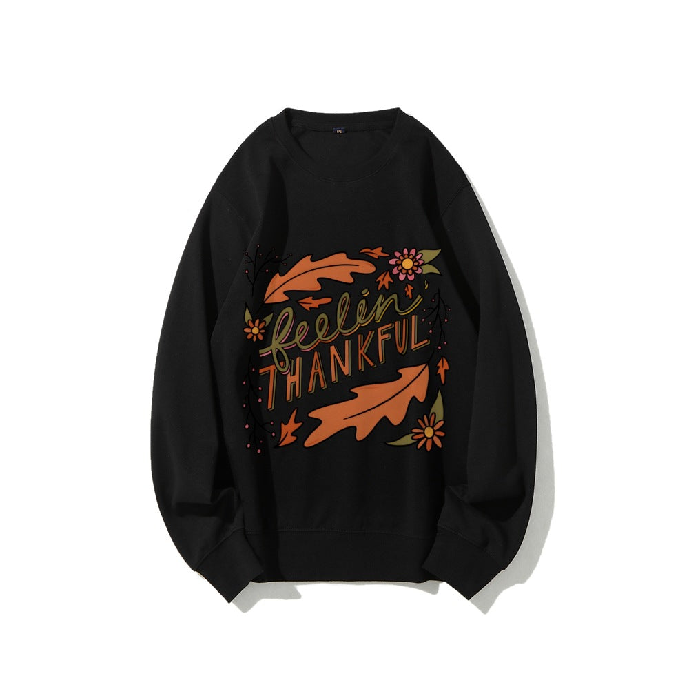Damen Sweatshirt mit buntem Herbstmotiv und inspirierendem Schriftzug Drune