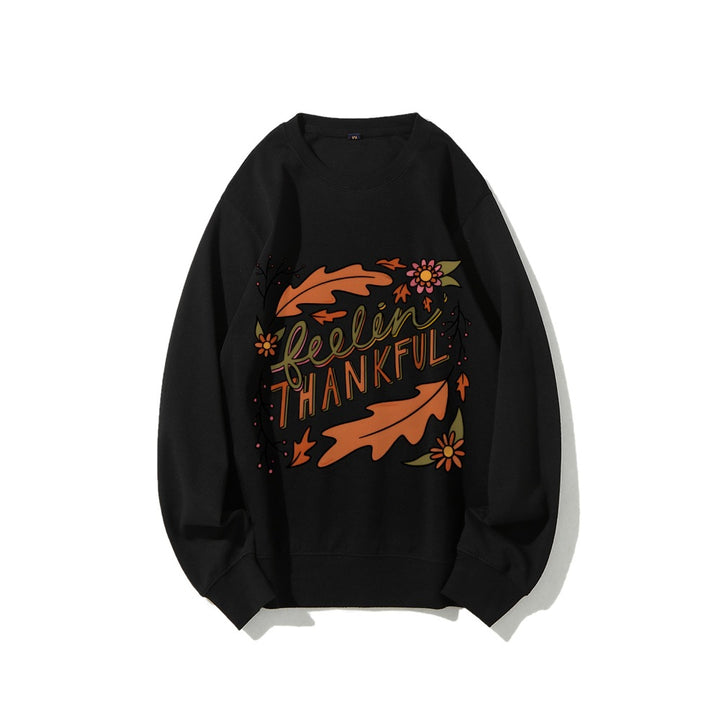 Damen Sweatshirt mit buntem Herbstmotiv und inspirierendem Schriftzug Drune
