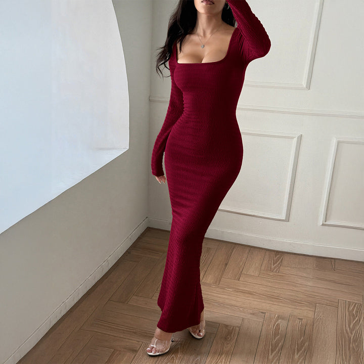 Damen Figurbetontes Midi-Kleid Drune
