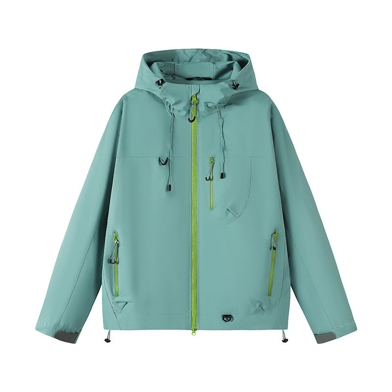 Herren technische Outdoor-Jacke mit verstellbarem Kapuzendesign und zahlreichen Reißverschlusstaschen Drune