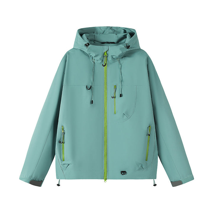 Herren technische Outdoor-Jacke mit verstellbarem Kapuzendesign und zahlreichen Reißverschlusstaschen Drune