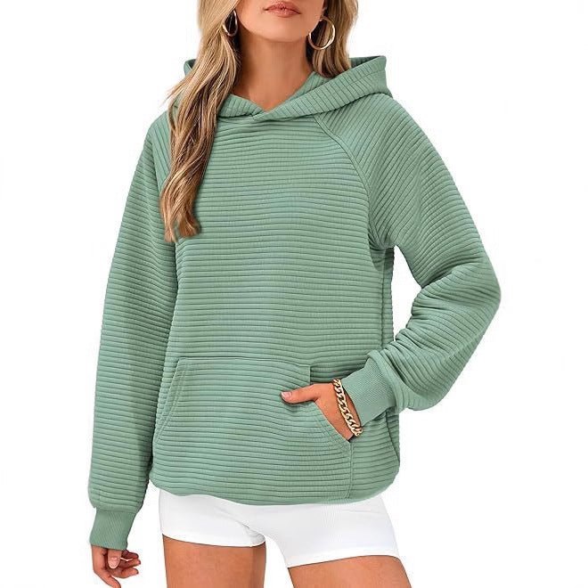 Damen gemütlicher Kapuzenpullover mit strukturiertem Design Drune