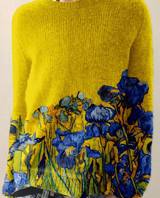 Drune | Bequemes Sweatshirt mit Blumenmuster