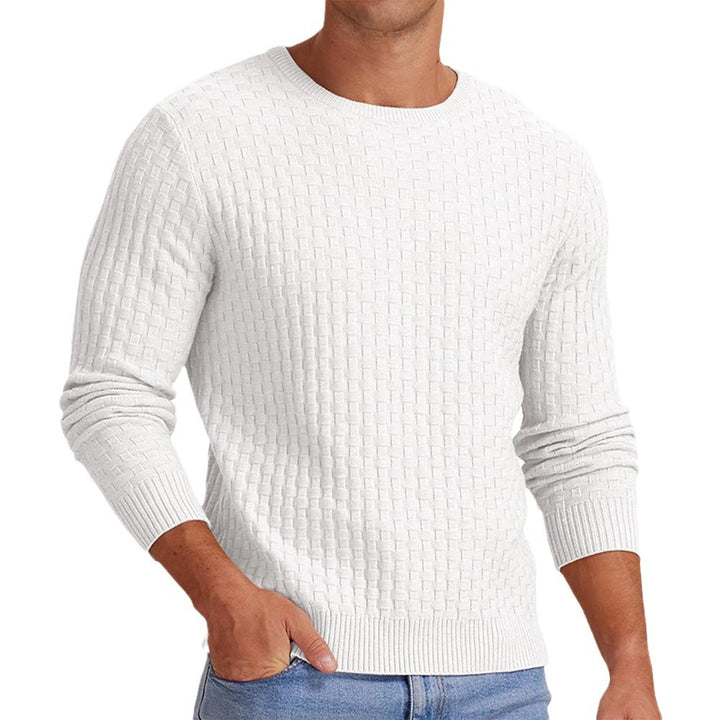 Herren strukturiertes Sweatshirt mit Rundhalsausschnitt und langem Arm Drune