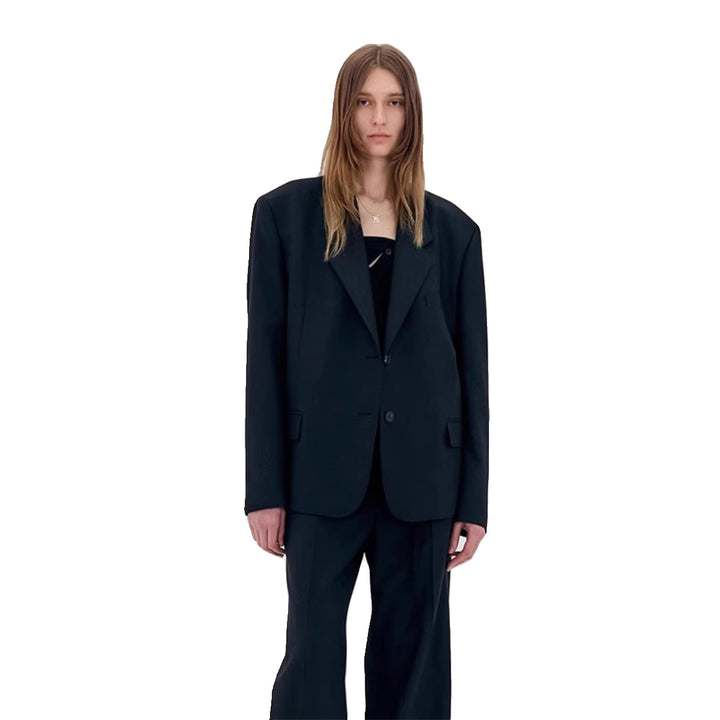 Damen stylischer Oversized Blazer mit dezentem Karomuster Drune