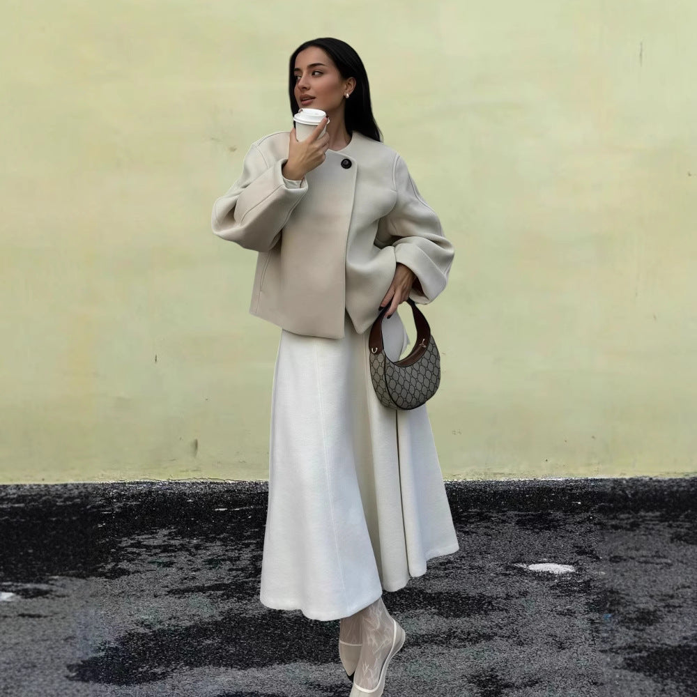 Damen Schulterjacke mit voluminösen Ärmeln und schickem Schnitt Drune