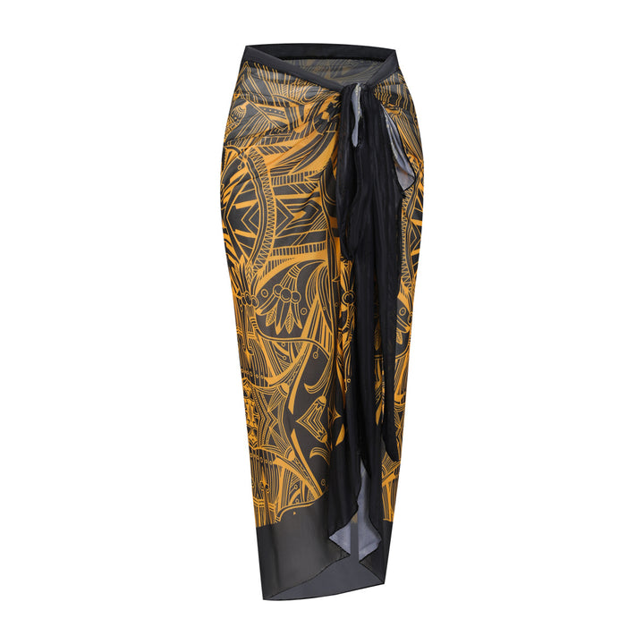 Damen Langarm-Badeanzug mit modernem Grafikdesign Drune