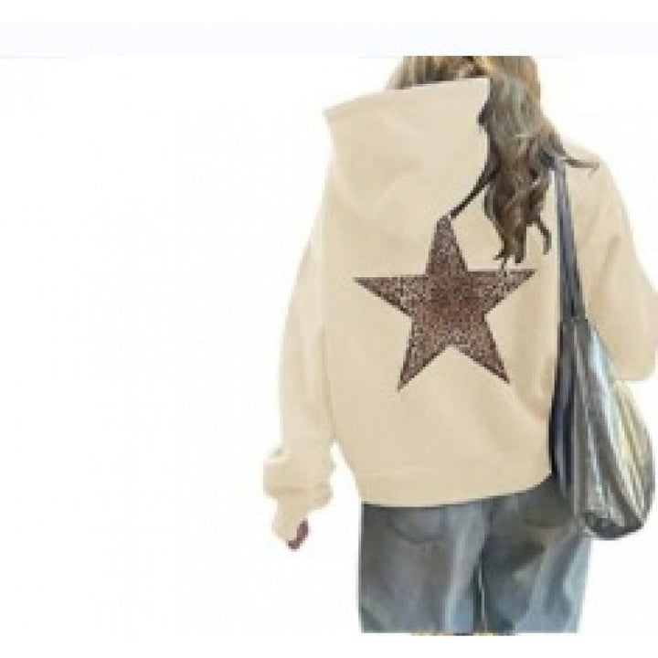 Damen Kapuzenpullover mit glitzerndem Sternmotiv Drune