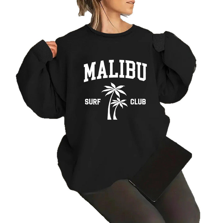 Damen Sweatshirt mit lässigem Surf-Club-Aufdruck Drune