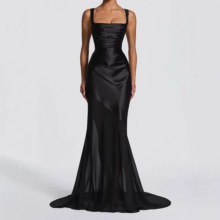 Damen Elegantes Chiffon-Abendkleid mit figurbetontem Schnitt Drune